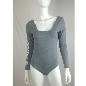 🌸PINK Victoria's Secret Bodysuit Gray Medium